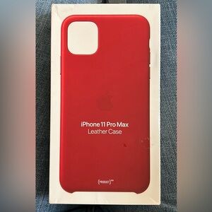 Apple iPhone 11 Pro Max Red Leather Case